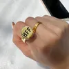 Anillos de boda de moda Bff anillo para adolescente lindo Anime estética pareja apertura mujer hombre joyería amigo cercano regalo de fiesta de cumpleaños 230721