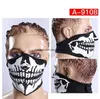 Neoprene Ghost Skull Mask Half Face Cover CS 사냥 사냥 촬영 전쟁 게임 군대 전술 페인트 볼 마스크 야외 자전거 모자 보호 장비