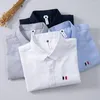 Heren Casual Shirts Zomer En Lente Mannen Shirt Met Korte Mouwen Match Effen Kleur Wit Katoen Cargo Kleding GC-1611