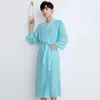 Women's Sleepwear COUPLE'S Bathrobe Robe Pajamas Water Absorbent Summer Long Thin Type For Spring And Autumn El Sexy Night