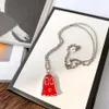 G Brand Ghost Necklace Double Pendant Epoxy Enamel Elf Clavicle Chain286Y