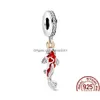 Charms 925 Sterling Sier Good Fortune Carpa Peixe Vidro Tartaruga Marinha Pendente Contas Encaixe Original Pandora Pulseira Jóias Finas Presente Dhulg