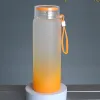 Sublimering vattenflaska 500 ml frostat glas vattenflaskor gradient tom tumbler dryck ware koppar