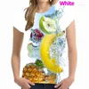 T-shirt da uomo T-shirt con grafica 3D da donna Stampa manica corta Top giornalieri T-shirt eleganti con scollo rotondo e frutta
