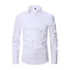 Chemises habillées pour hommes Printemps Été Robe Chemises sociales Hommes Vêtements de travail sans repassage Homme Chemise à manches courtes à manches longues Blanc Marque Vêtements pour hommes 5XL Vintage 230721