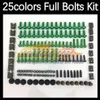 268PCS完全なMoto Body Full Screws Kit for Honda CBR1100XX Blackbird CBR1100 CBR 1000 XX 1997 1998 99 01 MOTOLCYCLE FAIRIN262B