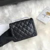 10A super originele kwaliteit 17cm Womens Mini Square Bag Real Leather Caviar Lambskin schoudertas Quilted Purse Crossbody luxe ontwerperstassen Klassieke Hangbags