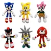 Fábrica atacado 28 cm seis estilos de ouriço Sonic brinquedos de pelúcia animação filme e jogos de televisão em torno de bonecas presentes favoritos das crianças