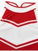 Vêtements de sport 2 pièces femmes adultes Cheerleading Costume uniforme carnaval Cosplay tenue col montant sans manches haut court avec Mini plissé