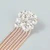 Серьги с кисточками с газом Sparkling Afinestone для женских вечеринок свадебные аксессуары