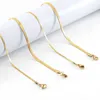 Partihandel 14K Solid Gold Herringbone Halsband Chokers Halsband Guldkedja 18K för män