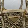 Super designer de luxo temperamento diamante cheio de estrela feminina bolsa de telefone móvel 2023 popular vertical mini tote bolsa de ombro único crossbody bolsa festival saco