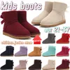 Designer barn skor uggi stövlar tränare uggitys ungdomar pojkar grils äkta läder mini snö stövlar baby klassiska boot bows australia barn barn sne b1iy#