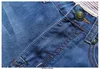 Men s jeans sommar tunna denimshorts för män god kvalitet bomull fast rak manlig blå vardagstorlek 40 230721