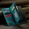 Wallets Caseme Wallet Case voor Samsung Galaxy Note 20 Lederen multifunctionele ritssluiting Stand 2 in 1 Flip Leather Case Note20