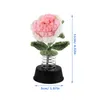 Fleurs décoratives Accessoires Dashcams Voitures Artificielle Crochet Fleur Bonsaï Bureau Artisanat Rose De Table En Pot Bureau Petite Faux Figurine