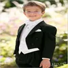 Newest Black Tailcoat Boys Formal Wear Tuxedos Notch Lapel Children Suit Kid Birthday Prom Party Suits Jacket Pants Vest Tie D68293I