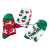 Offre spéciale hiver chaud chaussettes de noël femmes fille cadeau dessin animé impression cachemire chaussettes mode épais chaud bonhomme de neige chaussettes floue chaussette éponge