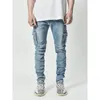 Jeans pour hommes Pantalons en denim de coton décontractés pour hommes Multi Pocket Cargo Mid Waist Plus Size Fahsion Hip Hop