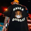 Herr t-skjortor amerikanska hiphop mode t-shirts porträtt kort ärm t-shirt sommar lös mångsidig retro toppar gata kläder