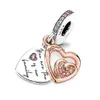 Charms 925 Sterling Sier European Mothers Day Gift Mom Heart Lock Pendant DIY utsökta pärlor för Pandora Charm smycken Armband Dro Dhahu