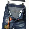 Jeans largos para hombre Stretch slim estilo Hip Hop jeans de alta calidad d9