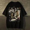 Mäns T-skjortor Europeiska och amerikanska retro Dark Angel T-shirts Herrkvinnor Löst montering T-shirt Hip-Hop Street Style-par