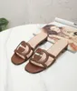 womens fashion flat slippers designer cut-out leather sandals outdoor beach rubber slide sandals pool flip flops