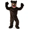 Costumi della mascotte dell'orso bruno di Halloween Vestito da vestito da personaggio dei cartoni animati Vestito da festa all'aperto di Natale Abbigliamento pubblicitario promozionale per adulti