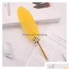 Bolígrafos Pluma Pluma Moda Novela Regalo de oficina Papelería Material escolar Estudiante Negro Recarga Bolígrafos Entrega de entrega Negocio Dhfuk