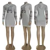 Sexy Bandage Slim Hooded Long Sleeve Embroidery Bodycon Dress Stripe Women Letter Print Short Mini Dresses Clubwear