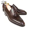 Amca Saviiano Loafers Düğün Düğün En İyi Adam Ayakkabı İş Ofisi Resmi Deri Ayakkabı Erkekler İçin Orijinal
