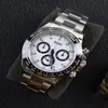Мужские часы Чистые фабрики Top 4130 Движение Хронотип Функция 904 Fine Steel из 40 ммх12 4mm Ceramic Ring Sapphire Glas256H