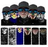 unisex Halloween Cosplay Bicycle Ski Skull magic scarves Half Face Mask Ghost Scarf Bandana Neck Warmer Party headband seamless Turban balaclava cap