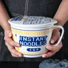 Kommen Ramen Kom 1L Schotel Instant Noodle Cup Met Deksel Japanse Stijl Keramiek Grote Handige Soep Creatief Servies