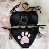 Cute Japanese Anime Cat Girl Cotton Hollow Out Lace Up Cat Bra Set For  Cosplay Sexy Open Chest Design Set2578 From Jk7860, $19.23