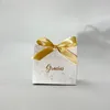 Sets White Gracias Candy Gift Bag Wedding Favors Gift Boxes Candy Packaging Box Birthday Christmas Baby Shower Party Decor Curtain