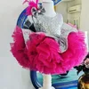 Flower Girl Dresses Tulle 3D Floral Applicies Pageant Gowns Fjärilsgång Fancy Dress Costumes Kids Formal293J