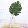 Decorative Flowers 20pcs Artificial Tropical Palm Leaves DIY Wedding Home Garden Decor Fake Plant Bouquets Table Desk Ornament