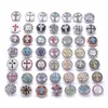Charm Bracelets 10pcs Whole Cross Faith 18mm Snap Jewelry Mixed Metal Rhinestone Button Fit Bracelet Bangles Necklaces1278M