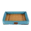 Kennels yaz köpek kedi yastık evcil hayvan paspaslar yumuşak köpek uyku yatak kulübesi serin bambu mat küçük orta büyük köpekler için battaniye matres