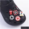 Pièces de chaussures Accessoires Custom Cartoon Black Children Pvc Designer Charms New Wholesale Styles Drop Delivery Otv8F