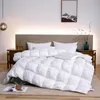 Sängkläder sätter lyxig vit gås ned fyllmedel täcke 3D -bröd täcke tröstare vinter tung 4 kg vikt 100 bomullsskal förtjockad 230721