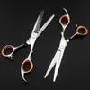 Professional Japan 440C 6 tum hår sax Set Cutting Barber Makas Haircut Scissor Thinning Shears Frisör SCISSORS1234M