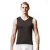 Herentanktops L-4XL Ice Silk Vest Zomer Mouwloze T-shirts Naadloze Top Hemdjes Ademend Casual Dunne Fitness Ondergoed Man