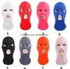 Máscara de cobertura facial completa Três 3 furos Balaclava Hat Exército Tático CS máscara de ciclismo de verão Gorro Chapéu Cachecol Máscaras faciais quentes