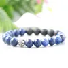 MG0839 8mm Natuurlijke Lapis Lazuli Armband Mens Rock Lava Steen Energie Armband Handgemaakte Sierlijke Edelsteen Bracelet2559