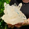 Cushion Natural Transparent White Quartz Crystal Cluster Specimen Healing