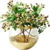 Decorative Flowers 1pc Artificial Plant Berry Flower Home Decor Fake Olive Fruit Bean Branch