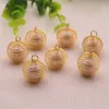 100Pcs DIY Gold Spiral Bead Cages Pendants Jewelry Findings Handmade Jewelry Components Charms 15X14MM 25X20MM 30X25MM258z